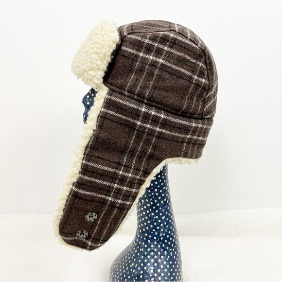 Stetson Mens Plaid Sherpa Hat Trapper Ushanka Winter Large - Picture 4 of 11